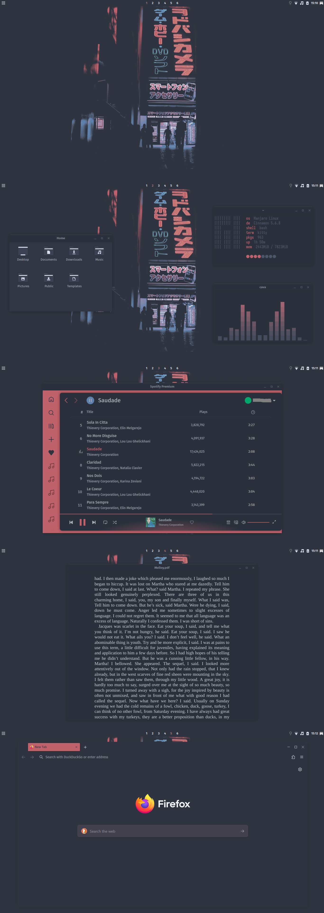 r/unixporn - [Cinnamon] Tokyo Night in Nord