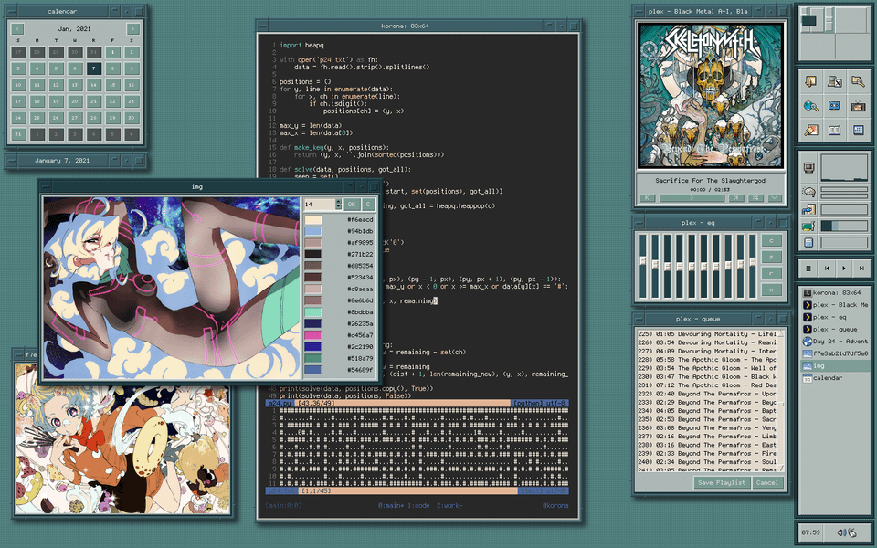 r/unixporn - [fvwm] traversing a maze